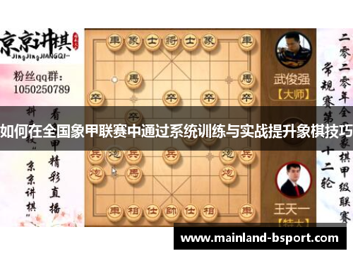 如何在全国象甲联赛中通过系统训练与实战提升象棋技巧